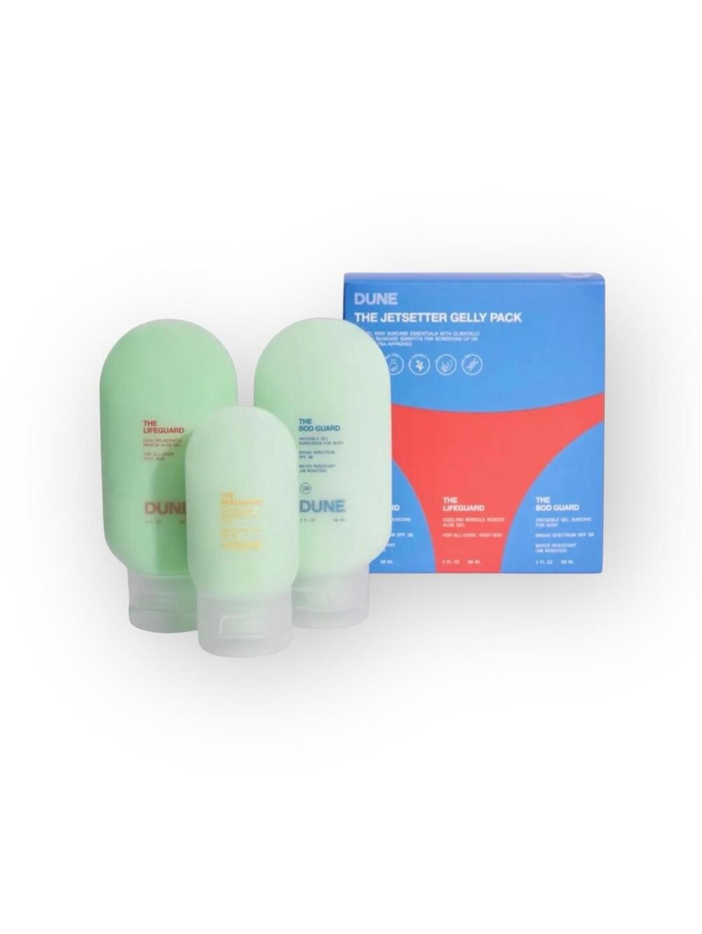 new Dune ☀︎︎ The Jetsetter Gelly Pack ☀︎︎ 3 in 1 Sunscreen Set ☀︎︎ Luxury Travel
